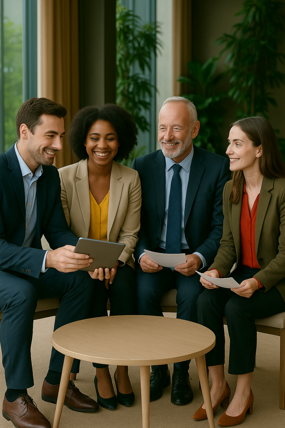 People smiling in the office